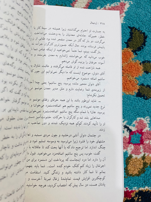 ژرمینال / امیل زولا انتشارات نیلوفر با ترجمه سروش حبیبی/ کاغذ بالک و جلد شومیز / این کتاب به من فهماند که وقتی کتاب ها کلاسیک محسوب میشوند ، واقعا بسیا خواندنی و هیجان انگیز هستند